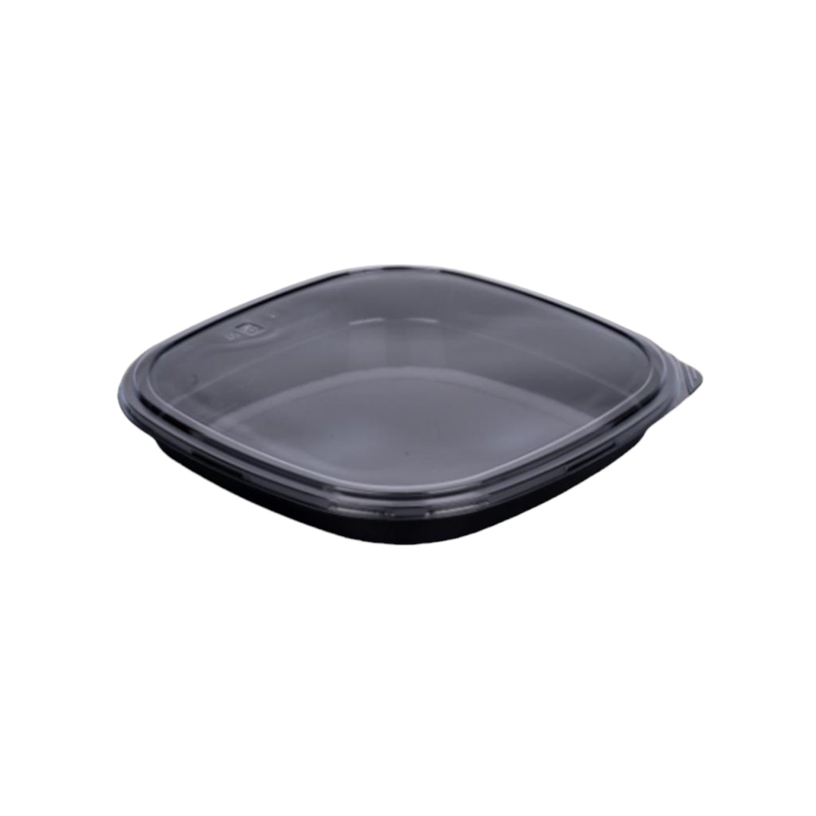 Plateau sushi carré noir + couvercle  32x32 (4x25)  E&C