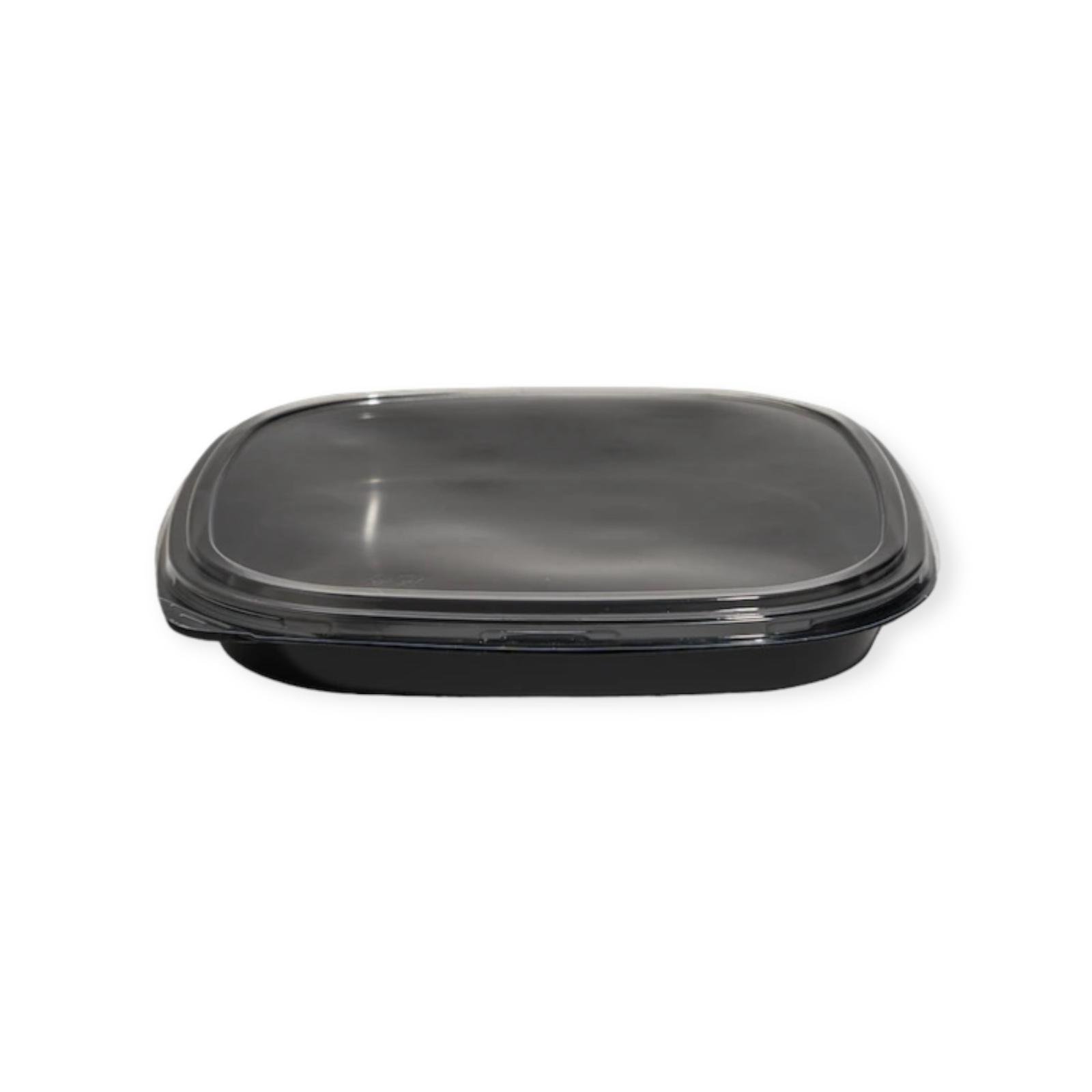 Plateau sushi carré noir + couvercle  35x35 (4x25)  E&C