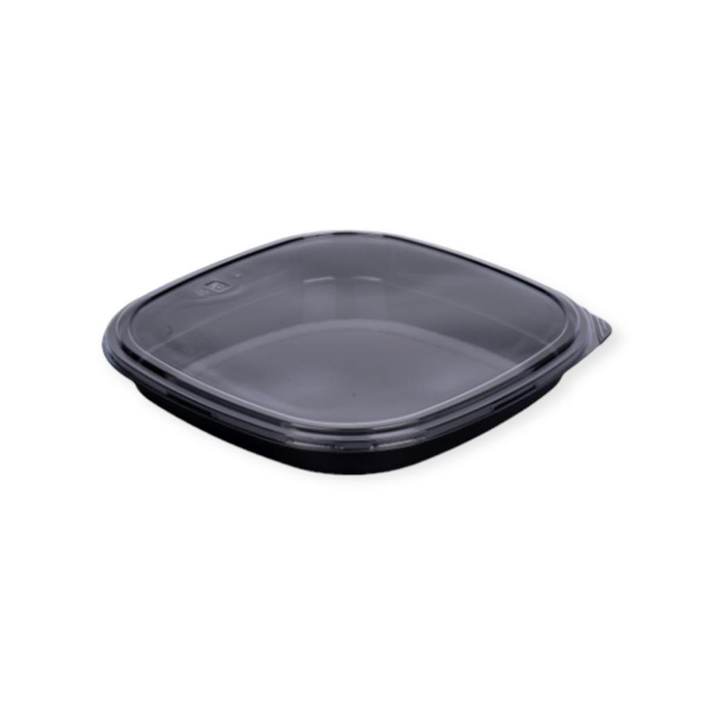 Plateau sushi carré noir + couvercle  35x35 (4x25)  E&C