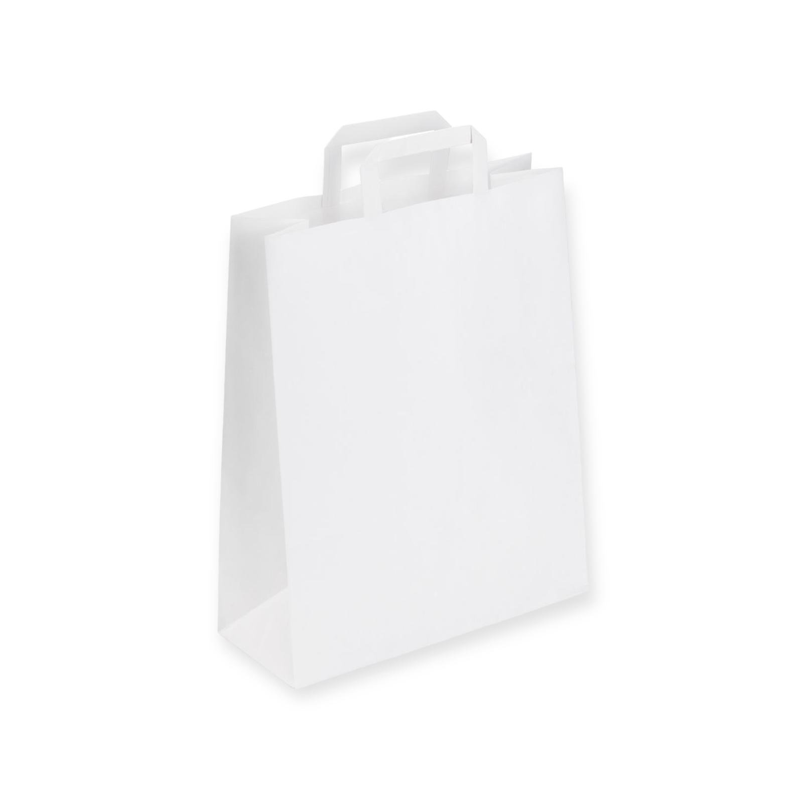 SAC KRAFT 26X14X30  BLANC 250PCS E&C