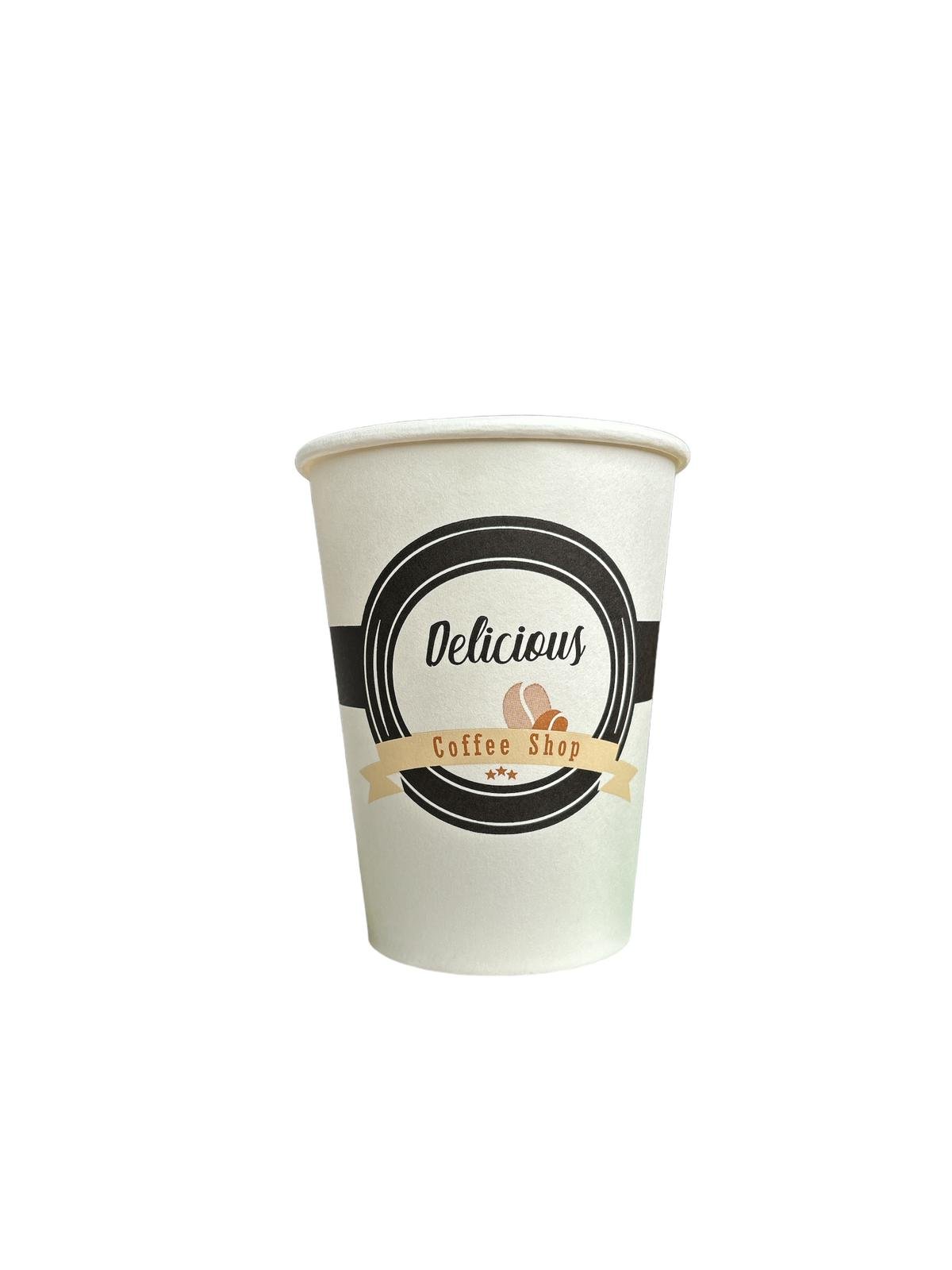 Gobelet ''DELICIOUS BLANC '' Ø90mm 12oz 36CL 1000pcs E&C