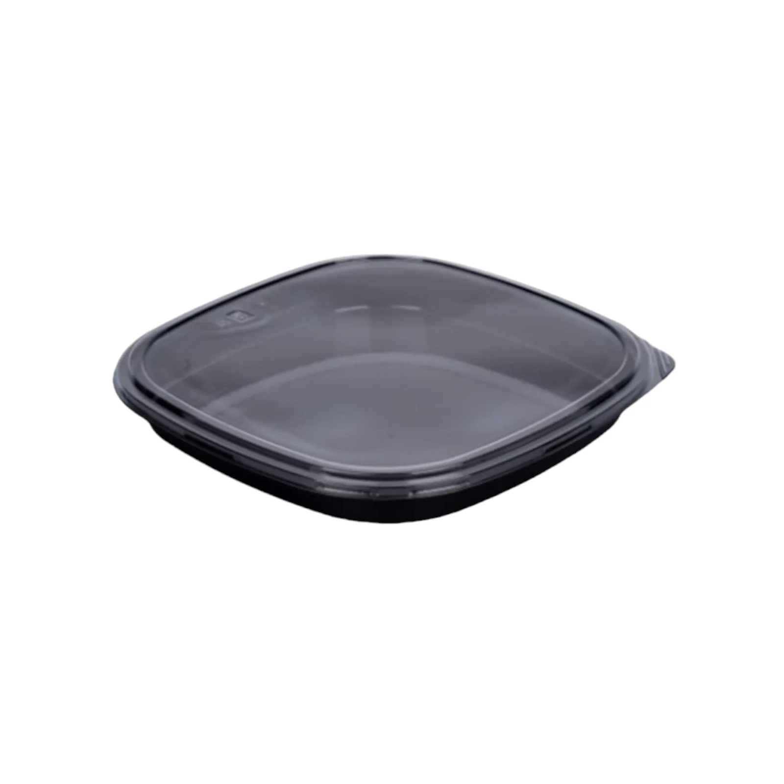 Plateau sushi carré noir + couvercle 35x35 (1x25) E&C