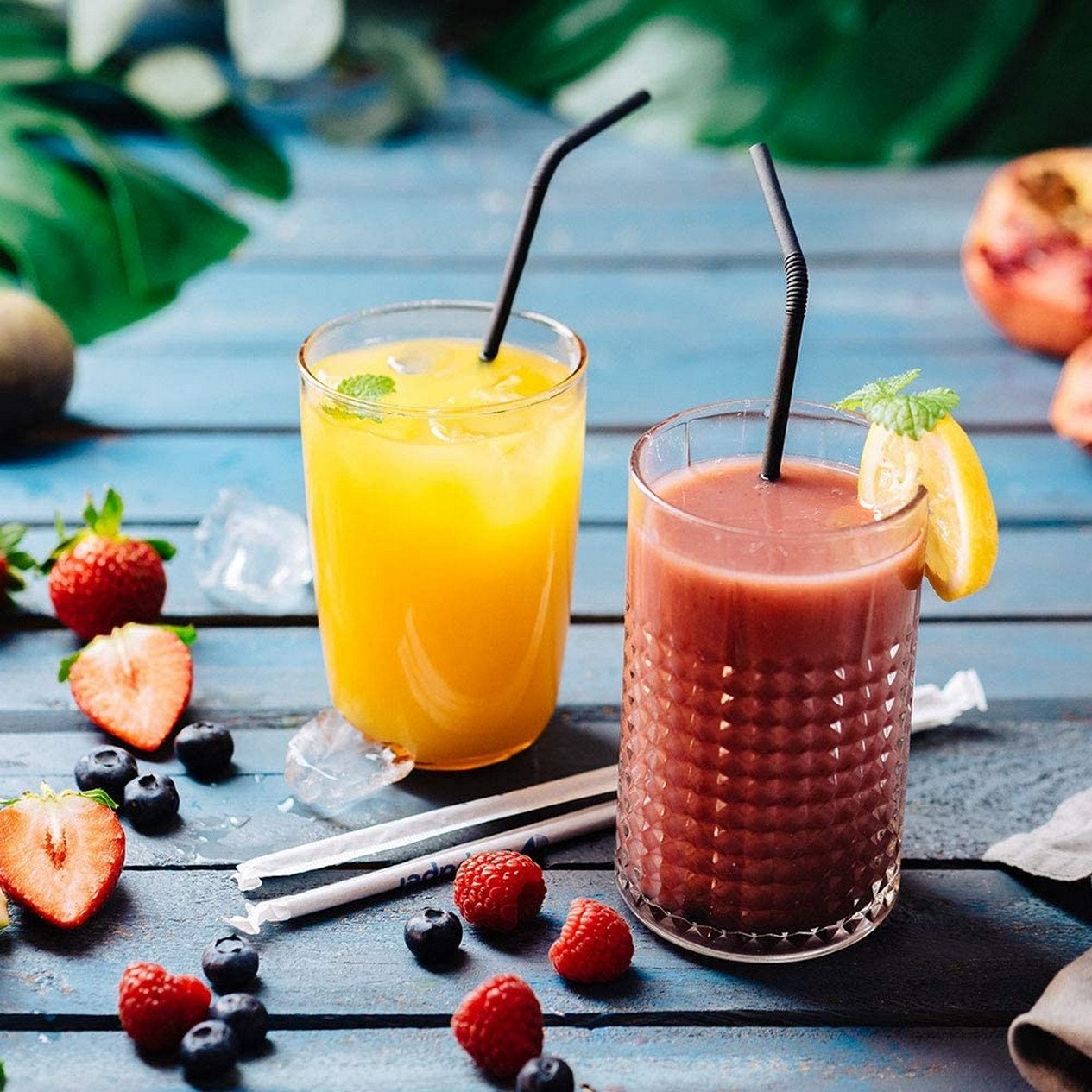 Paille NOIR flexible Ø6 en papier emballée ind 6x197mm (100x100pcs) E&C