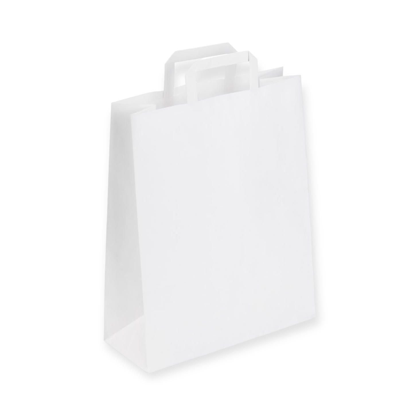 SAC KRAFT 26X14X30  BLANC 250PCS E&C