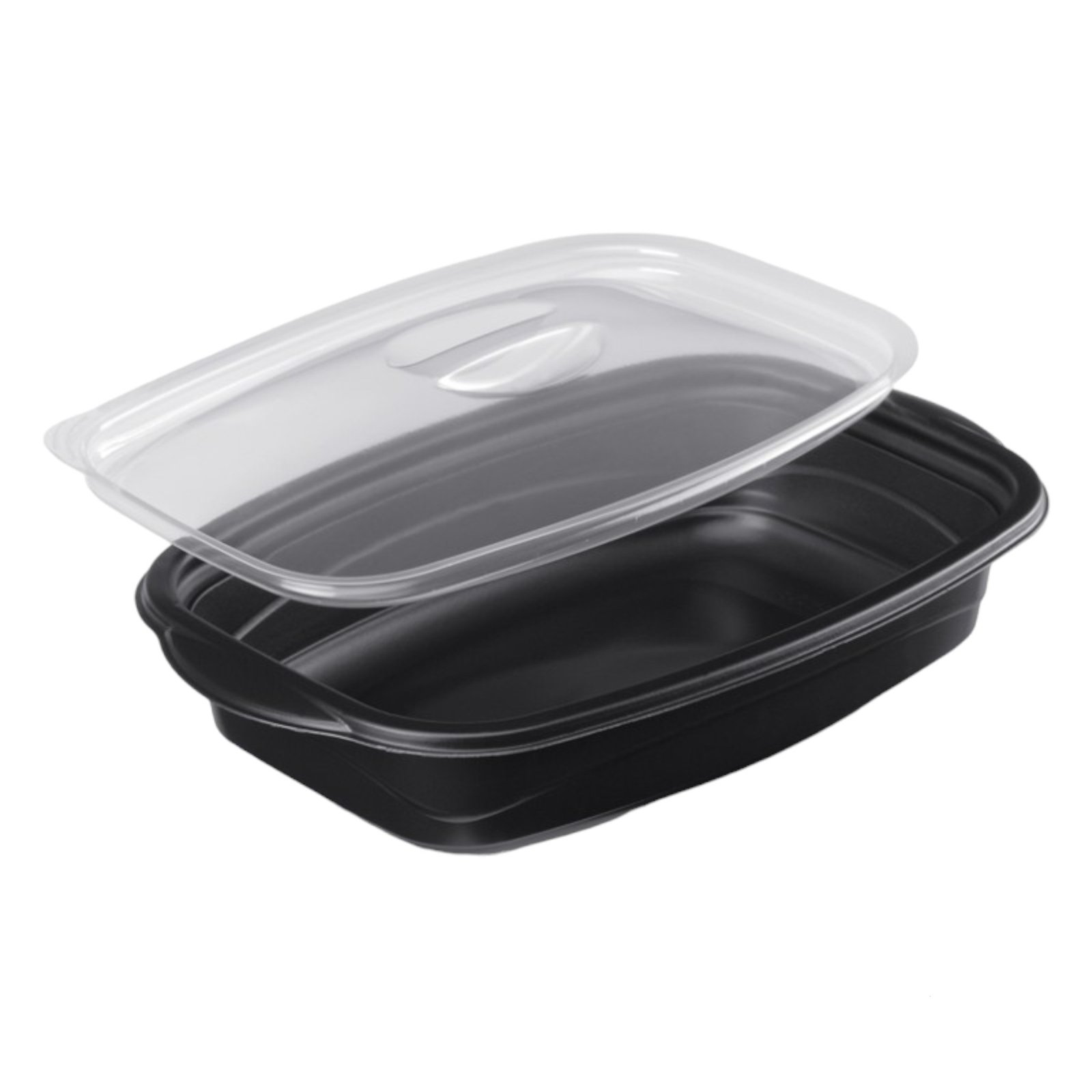 Boite plat du jour PP noir 1 compartiment + couv 1100ml E&C (100PCS)