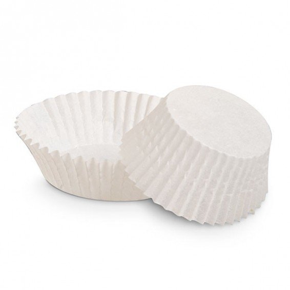 Caissettes plissées rondes Ø69x30 BLANC