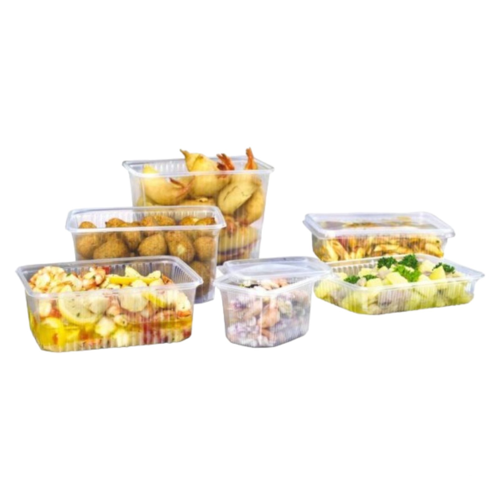 Barquette translucide 250ml (20x50 pcs) + couvercle