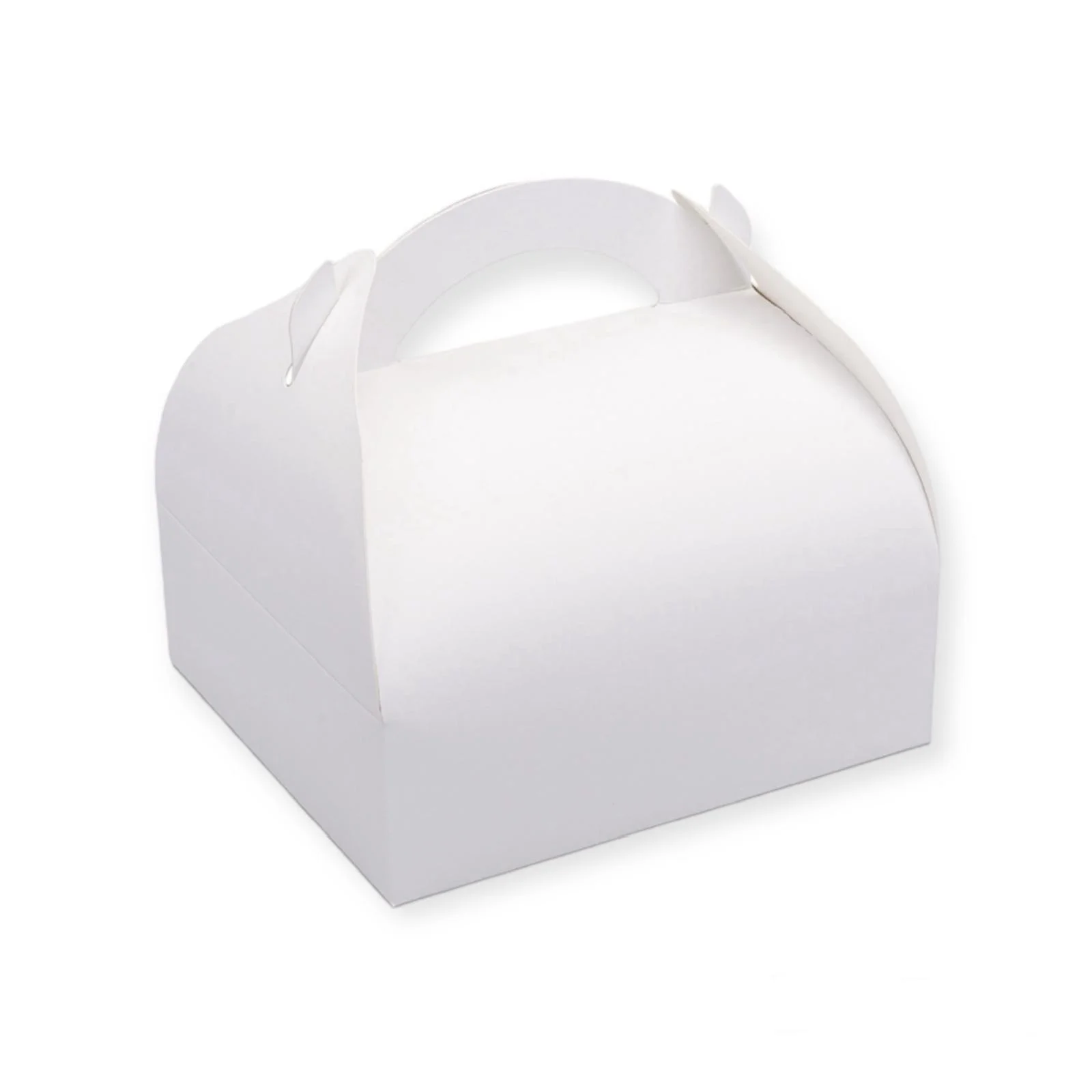 Boite patissière blanche à poignée 105x105
