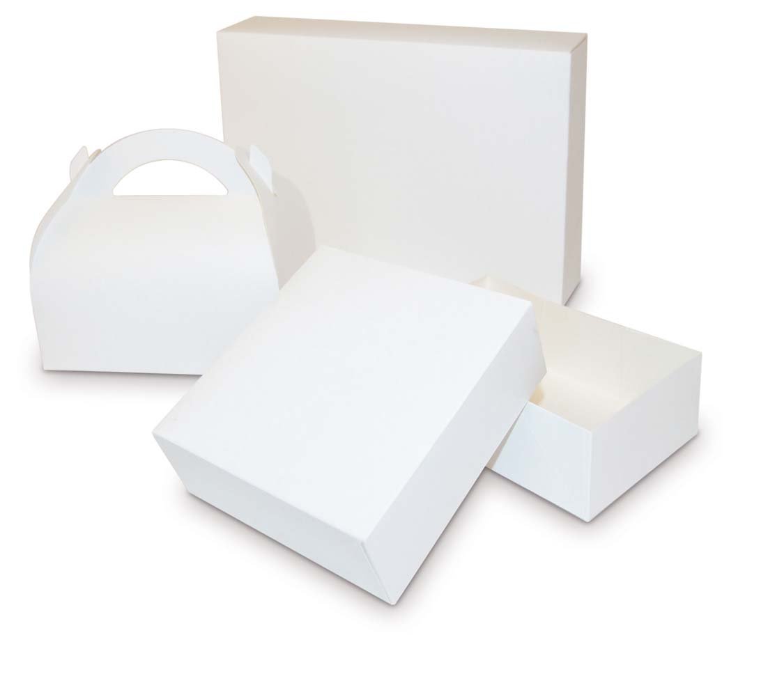 Boites patissière blanc 16x16x8