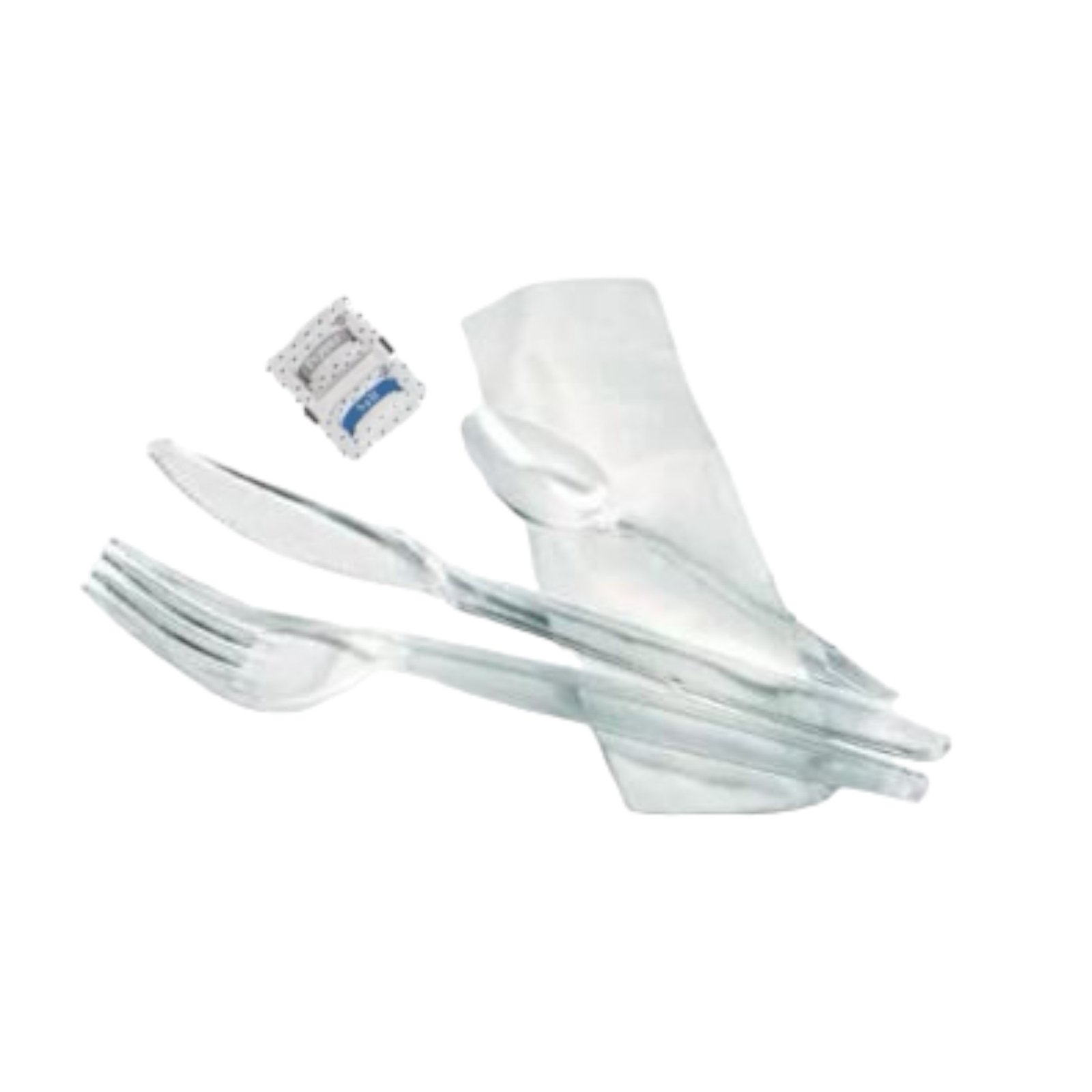 Kit couverts plastique ''cristal réutilisable'' 6en1 E&C