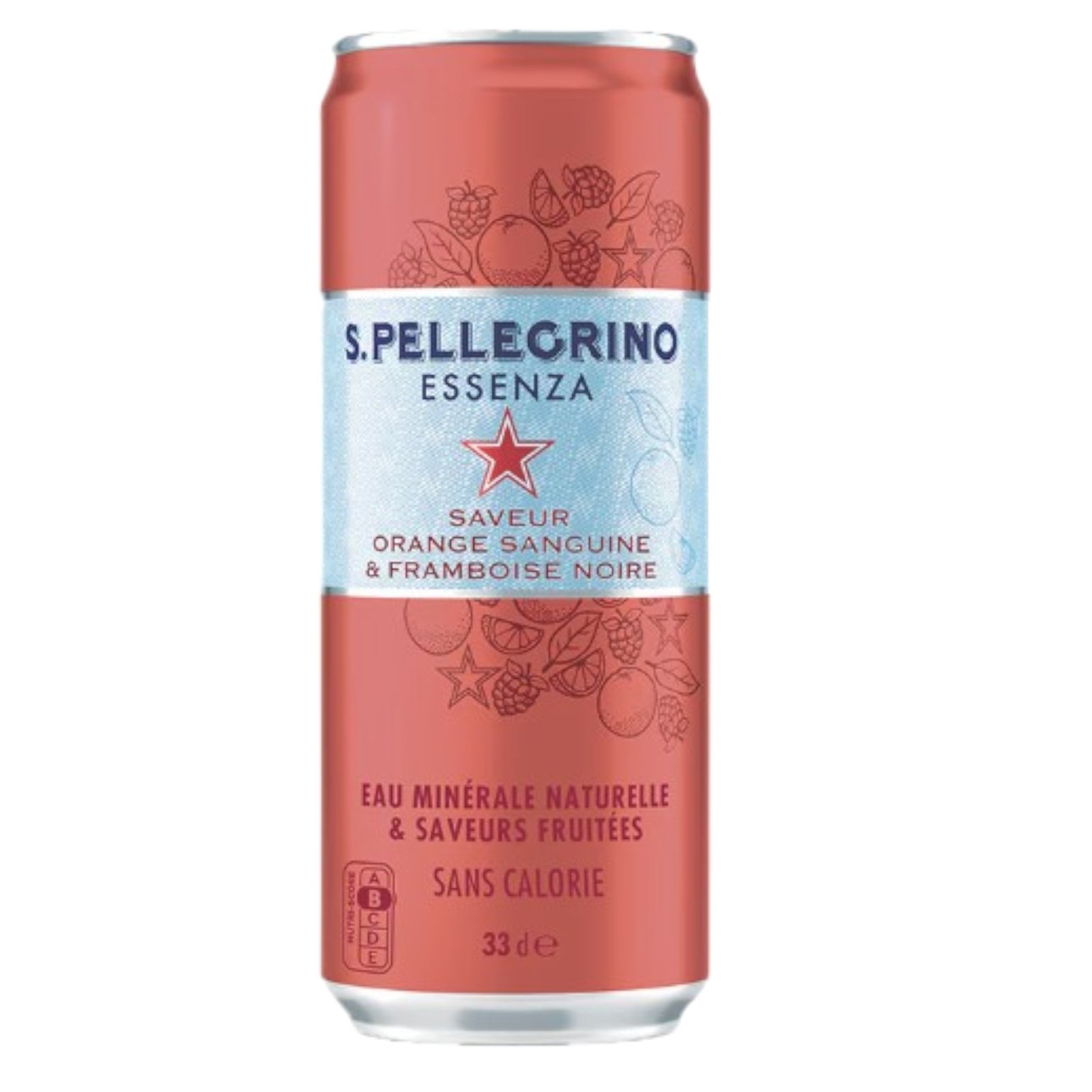 SAN PELLEGRINO ORANGE SANGUINE ET FRAMBOISE NOIRE 33CL