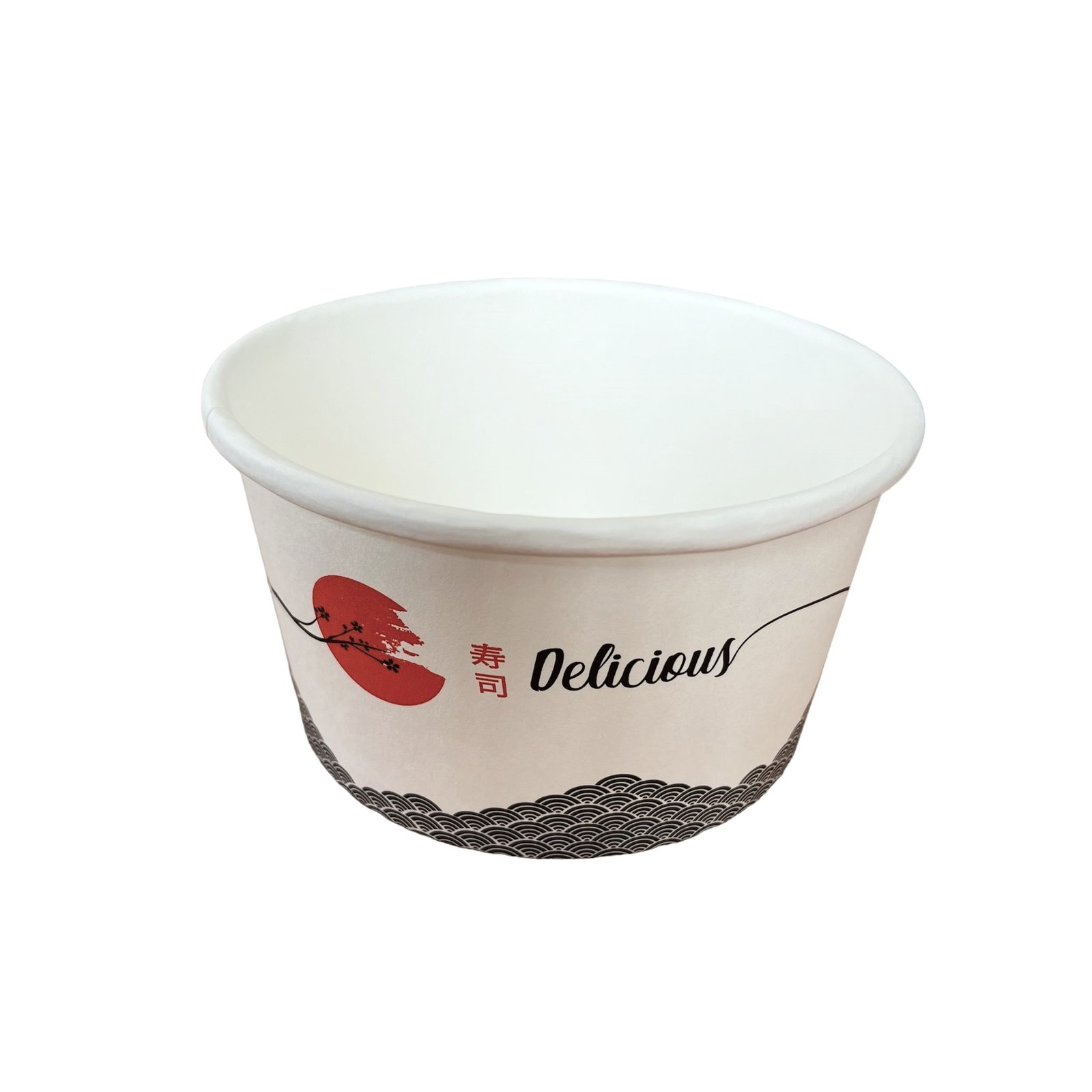 Pot carton blanc Ø115mm 360ml DELICIOUS (20x25 pcs) E&C